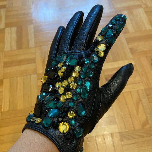 H&M gem leather gloves ✨ - Picture 4 of 5